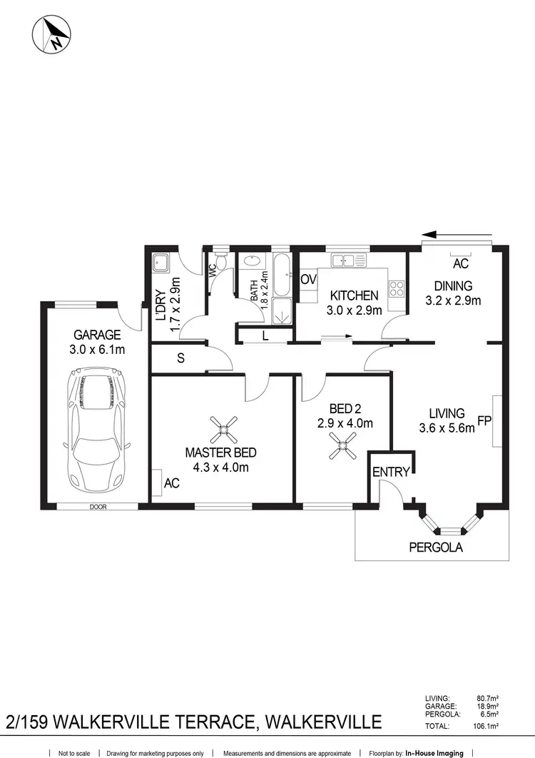Floorplan of Homely unit listing, 2/159 Walkerville Terrace, Walkerville SA 5081