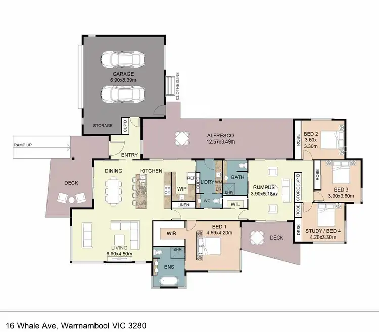 Floorplan of Homely house listing, 16 Whale Avenue, Warrnambool VIC 3280