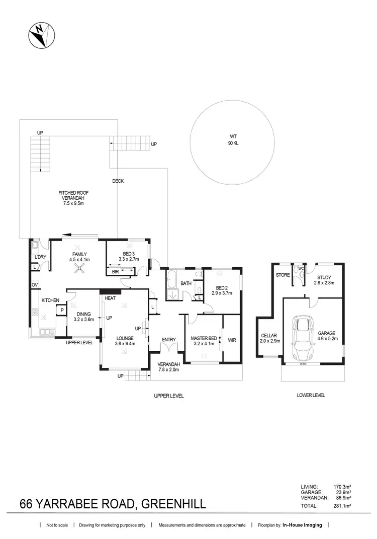 Floorplan of Homely house listing, 66 Yarrabee Road, Greenhill SA 5140
