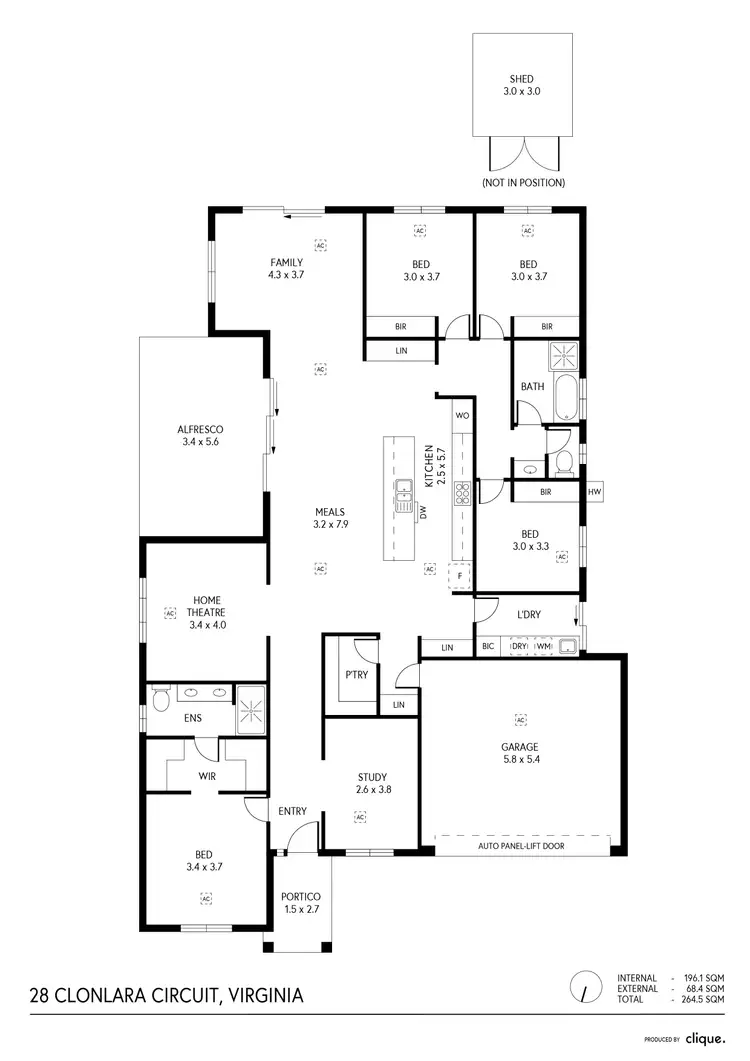 Floorplan of Homely house listing, 28 Clonlara Circuit, Virginia SA 5120