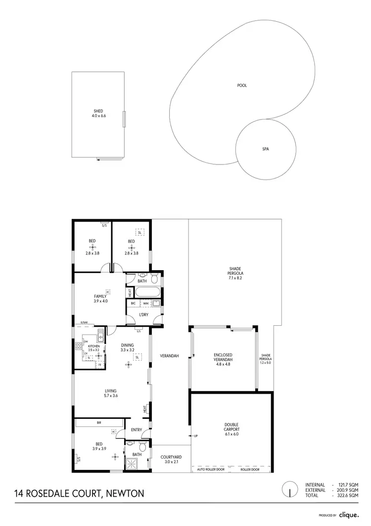 Floorplan of Homely house listing, 14 Rosedale Court, Newton SA 5074