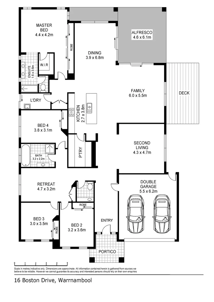 Floorplan of Homely house listing, 16 Boston Drive, Warrnambool VIC 3280