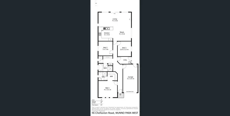 Floorplan of Homely house listing, 46 Chellaston Road, Munno Para West SA 5115