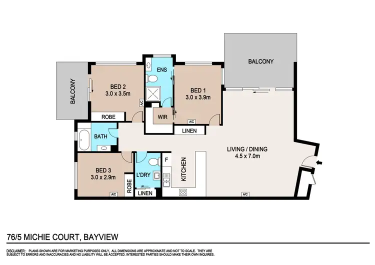 Floorplan of Homely unit listing, 76/5 Michie Court, Bayview NT 820