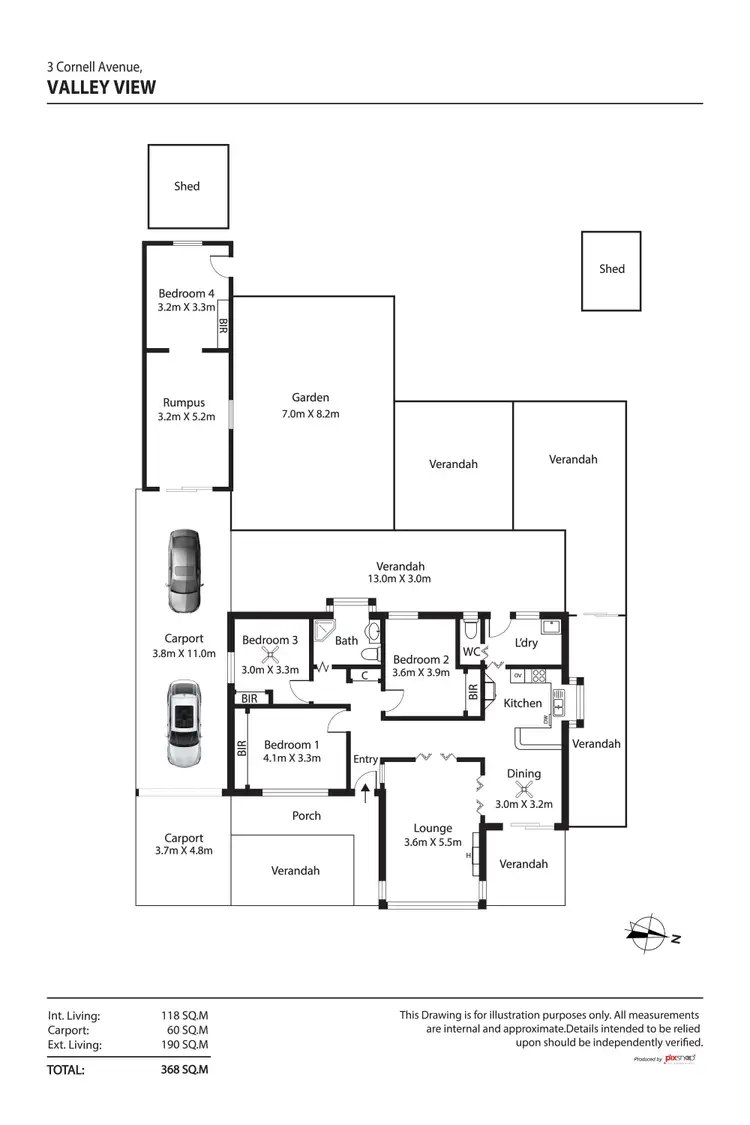 Floorplan of Homely house listing, 3 Cornell Avenue, Valley View SA 5093