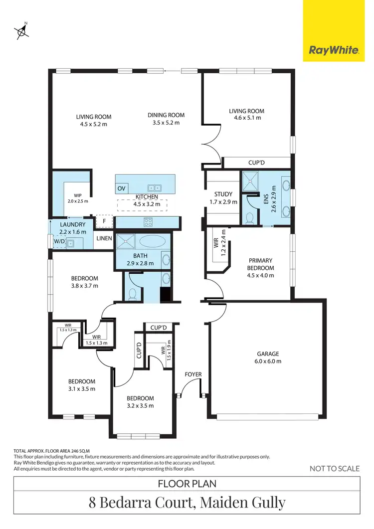 Floorplan of Homely house listing, 8 Bedarra Court, Maiden Gully VIC 3551