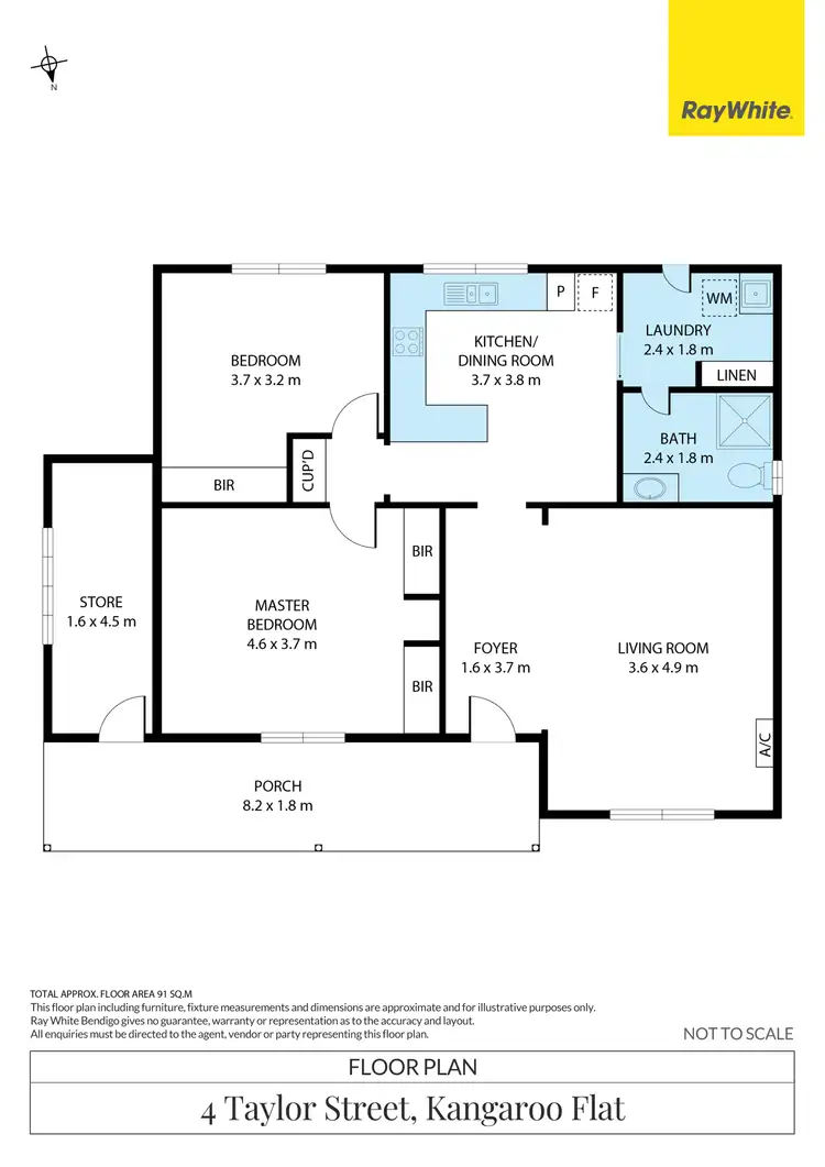Floorplan of Homely house listing, 4 Taylor Street, Kangaroo Flat VIC 3555