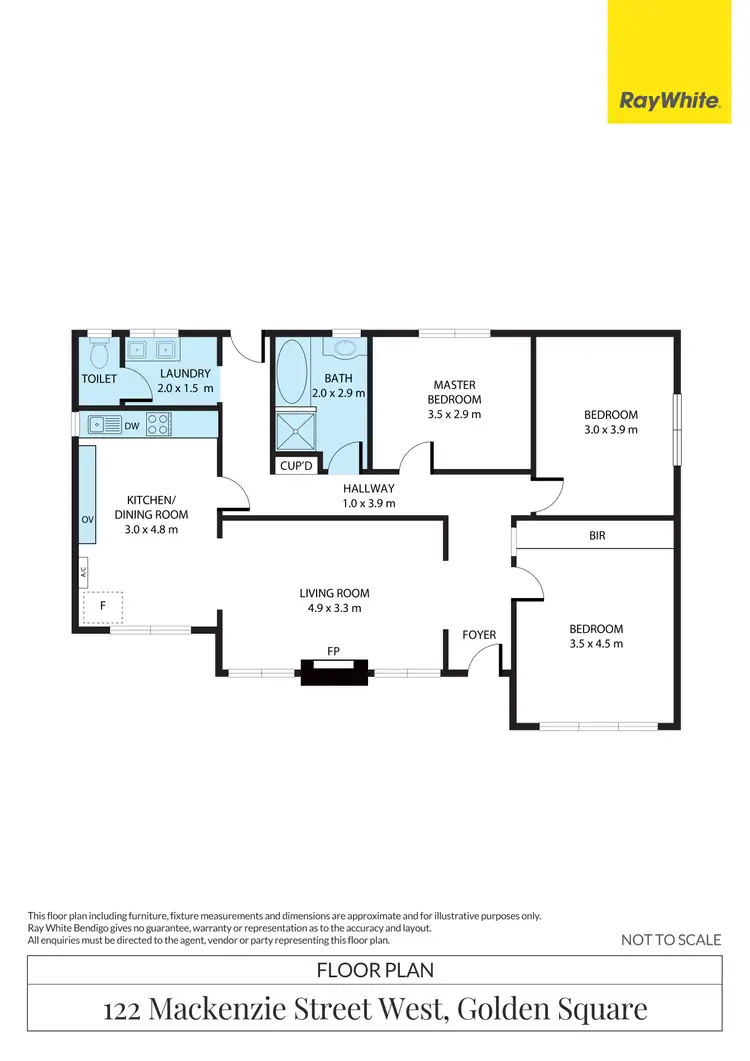 Floorplan of Homely house listing, 122 Mackenzie Street West, Golden Square VIC 3555