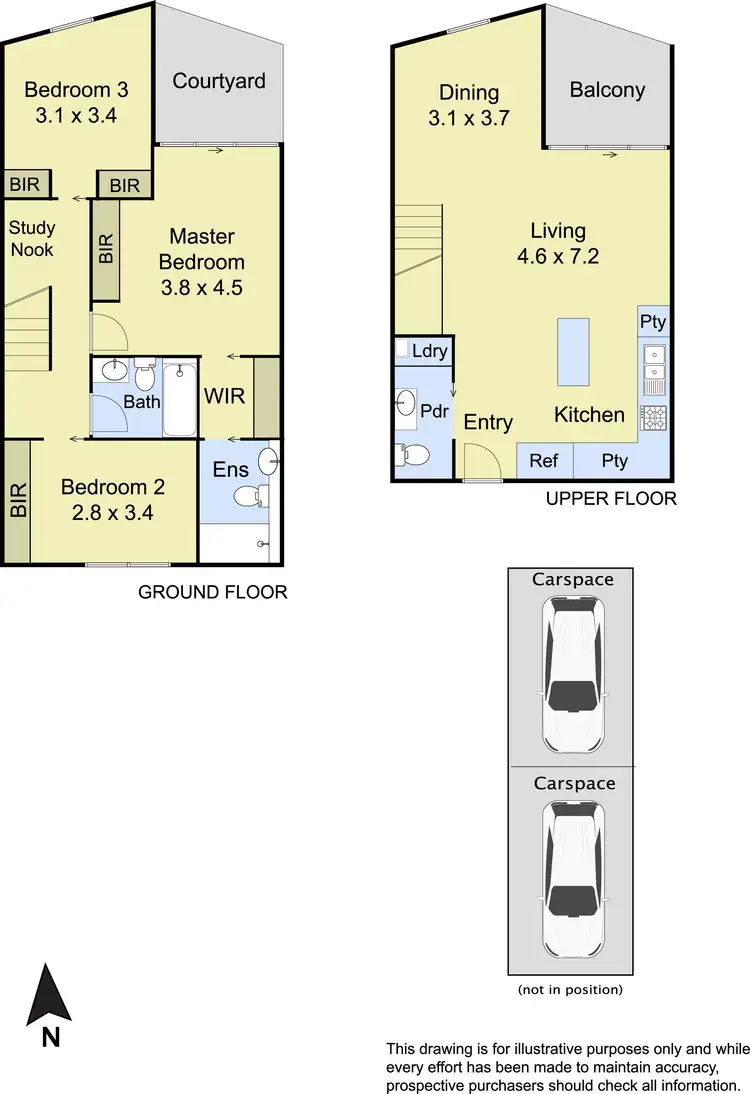 Floorplan of Homely apartment listing, 1/77 River Street, Richmond VIC 3121