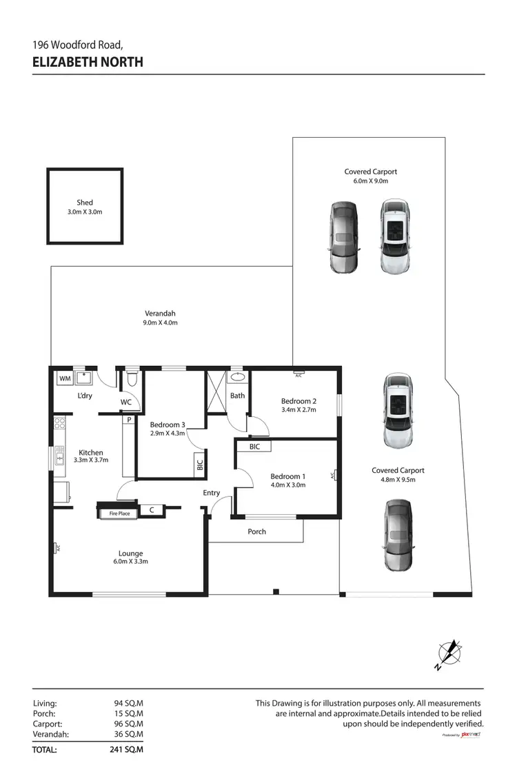 Floorplan of Homely house listing, 196 Woodford Road, Elizabeth North SA 5113