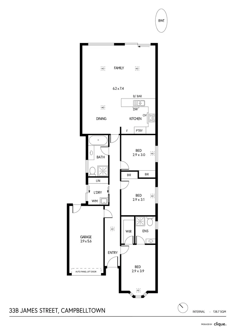 Floorplan of Homely house listing, 33B James Street, Campbelltown SA 5074
