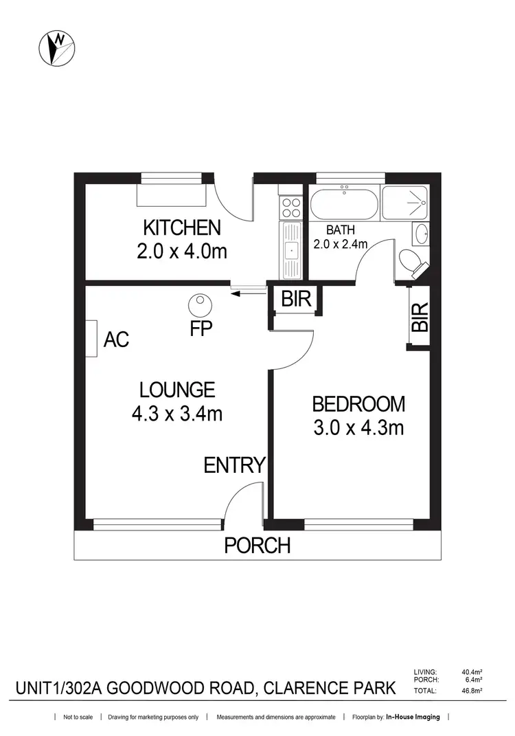 Floorplan of Homely apartment listing, 1/302A Goodwood Road, Clarence Park SA 5034
