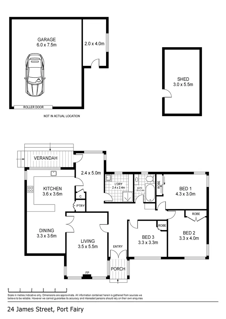 Floorplan of Homely house listing, 24 James Street, Port Fairy VIC 3284