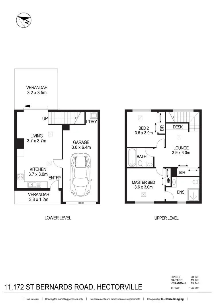 Floorplan of Homely townhouse listing, 11/172 St Bernards Road, Hectorville SA 5073
