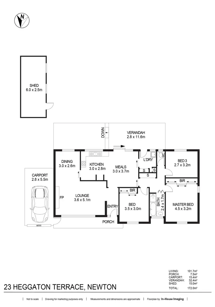Floorplan of Homely house listing, 23 Heggaton Terrace, Newton SA 5074