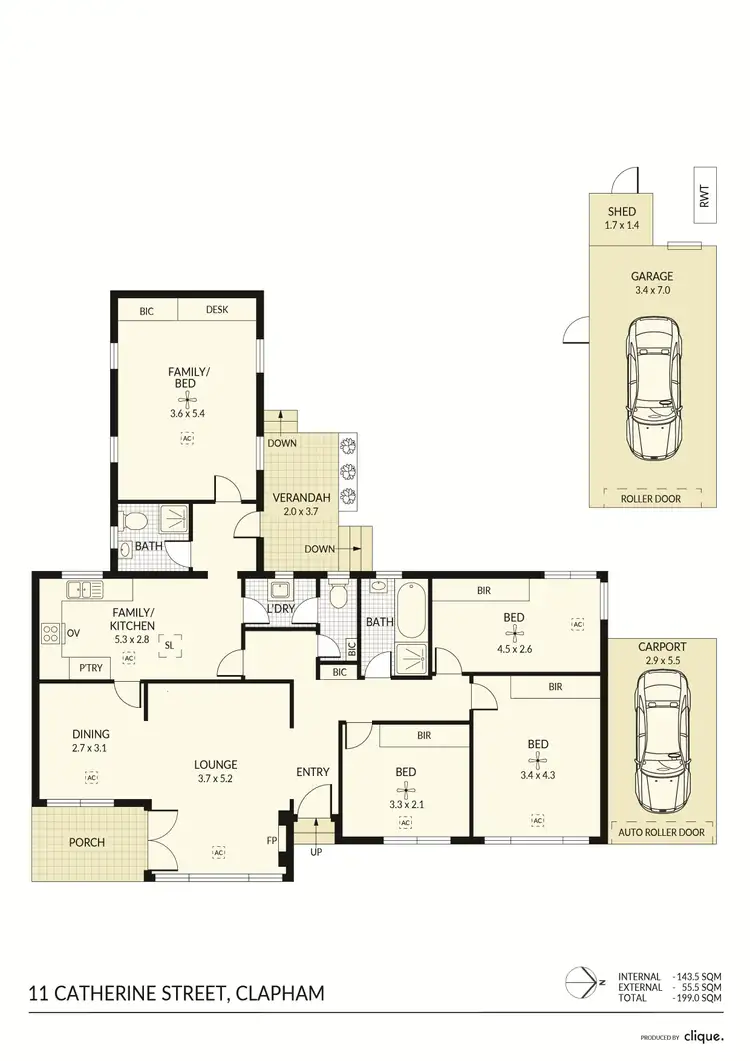 Floorplan of Homely house listing, 11 Catherine Street, Clapham SA 5062