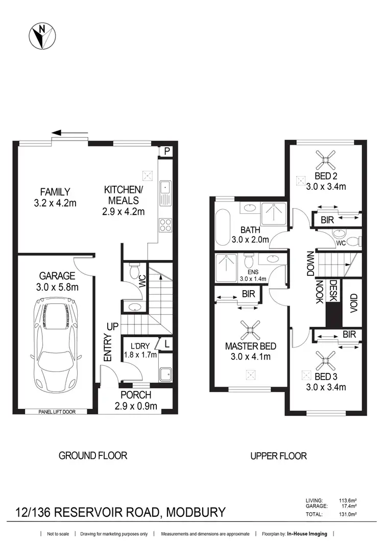 Floorplan of Homely townhouse listing, 12/136 Reservoir Road, Modbury SA 5092