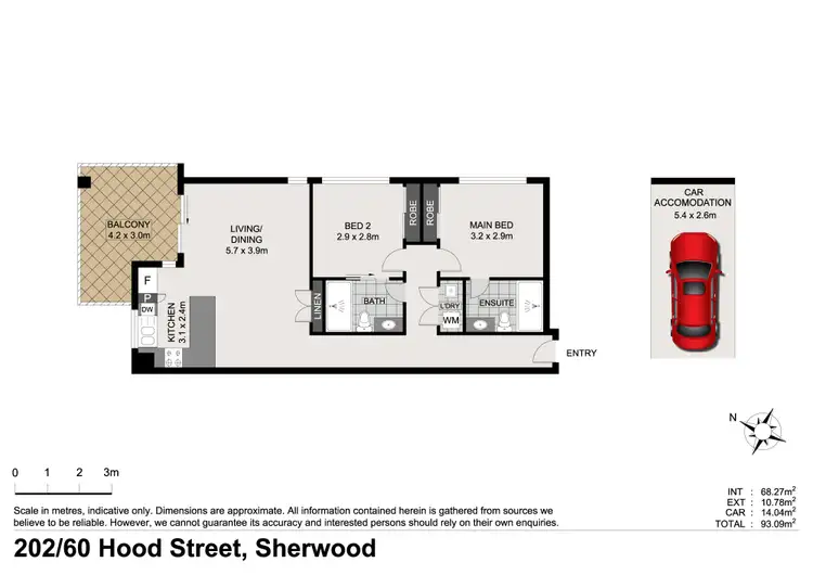 Floorplan of Homely unit listing, 202/60 Hood Street, Sherwood QLD 4075
