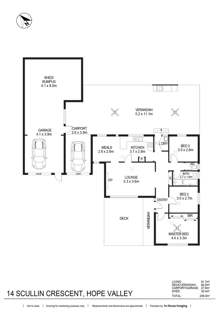 Floorplan of Homely house listing, 14 Scullin Crescent, Hope Valley SA 5090