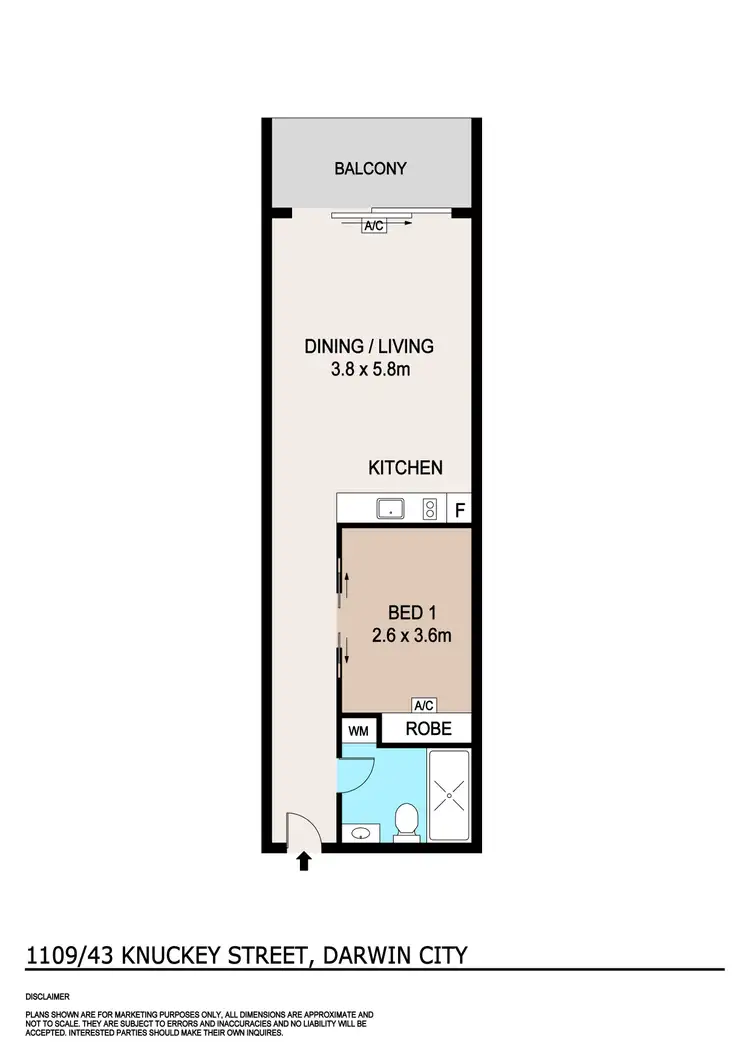 Floorplan of Homely apartment listing, 1109/43B Knuckey Street, Darwin City NT 800