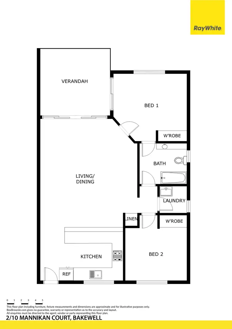 Floorplan of Homely unit listing, 2/10 MANNIKAN Court, Rosebery NT 832