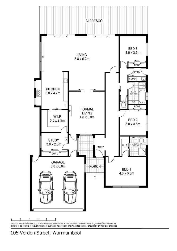 Floorplan of Homely house listing, 105 Verdon Street, Warrnambool VIC 3280