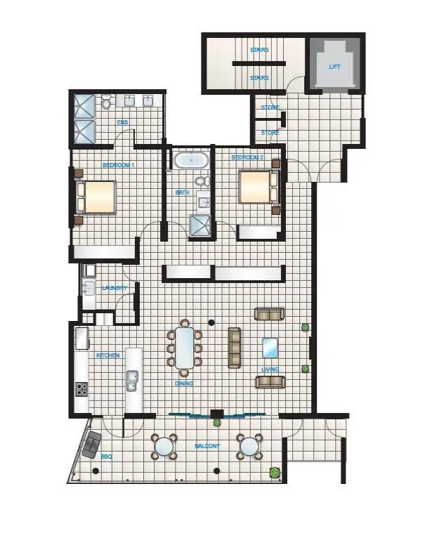 Floorplan of Homely apartment listing, 4/4 Merkur Court, Larrakeyah NT 820