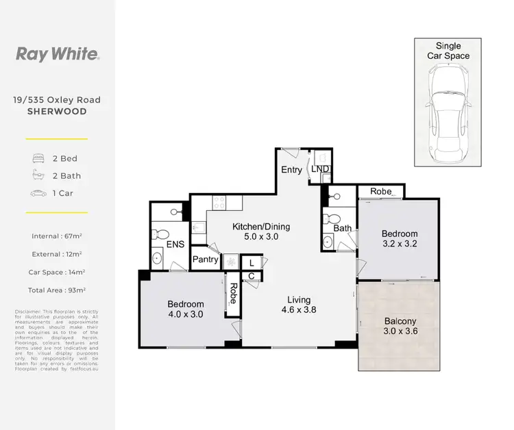 Floorplan of Homely apartment listing, 19/535 Oxley Road, Sherwood QLD 4075