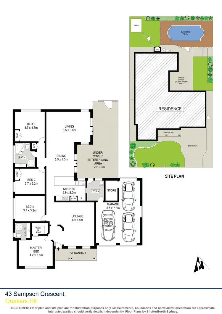 Floorplan of Homely house listing, 43 Sampson Crescent, Quakers Hill NSW 2763