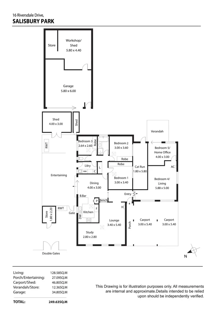 Floorplan of Homely house listing, 16 Riversdale Drive, Salisbury Park SA 5109