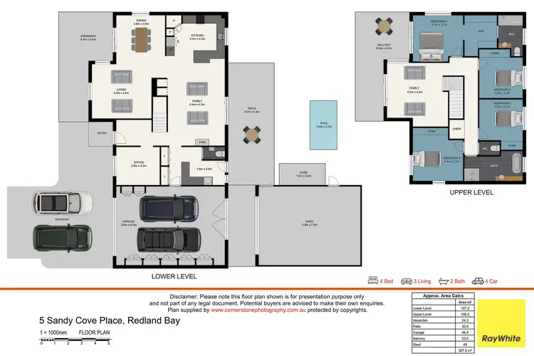 Floorplan of Homely house listing, 5 Sandy Cove Place, Redland Bay QLD 4165