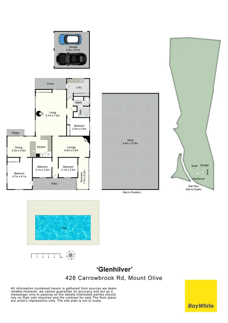 Floorplan of Homely rural property listing, "Glenhilver" 428 Carrowbrook Road, Mount Olive, Singleton NSW 2330