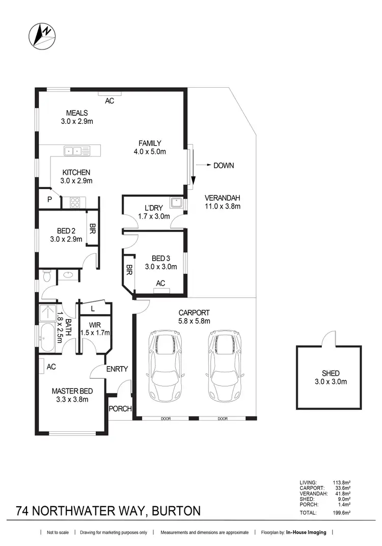 Floorplan of Homely house listing, 74 Northwater Way, Burton SA 5110