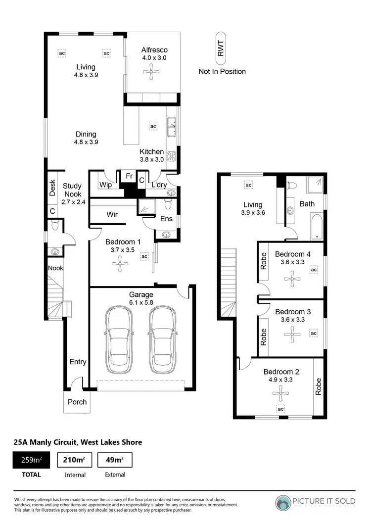 Floorplan of Homely house listing, 25A Manly Circuit, West Lakes Shore SA 5020
