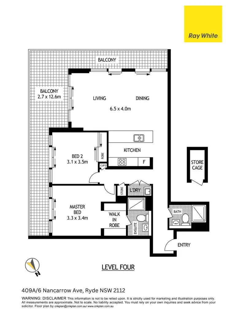 Floorplan of Homely apartment listing, 409A/6 Nancarrow Avenue, Ryde NSW 2112
