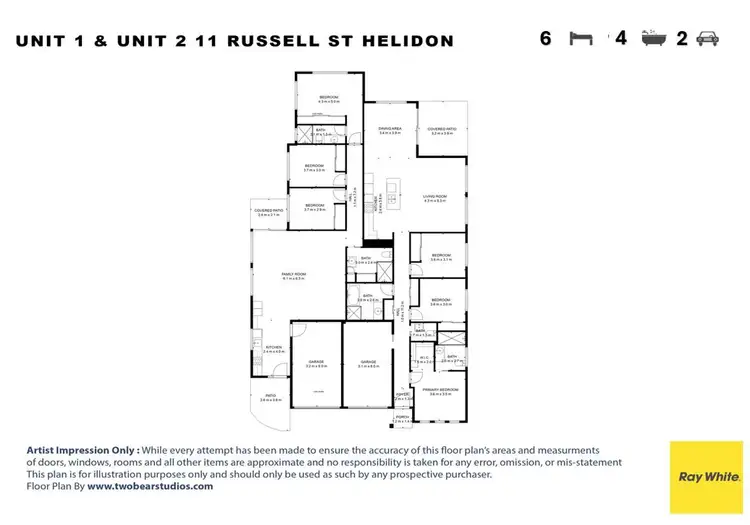 Floorplan of Homely semi-detached listing, 2/11 Russell Street, Helidon QLD 4344