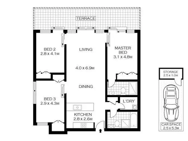 Floorplan of Homely apartment listing, 609/3 Timbrol Avenue, Rhodes NSW 2138
