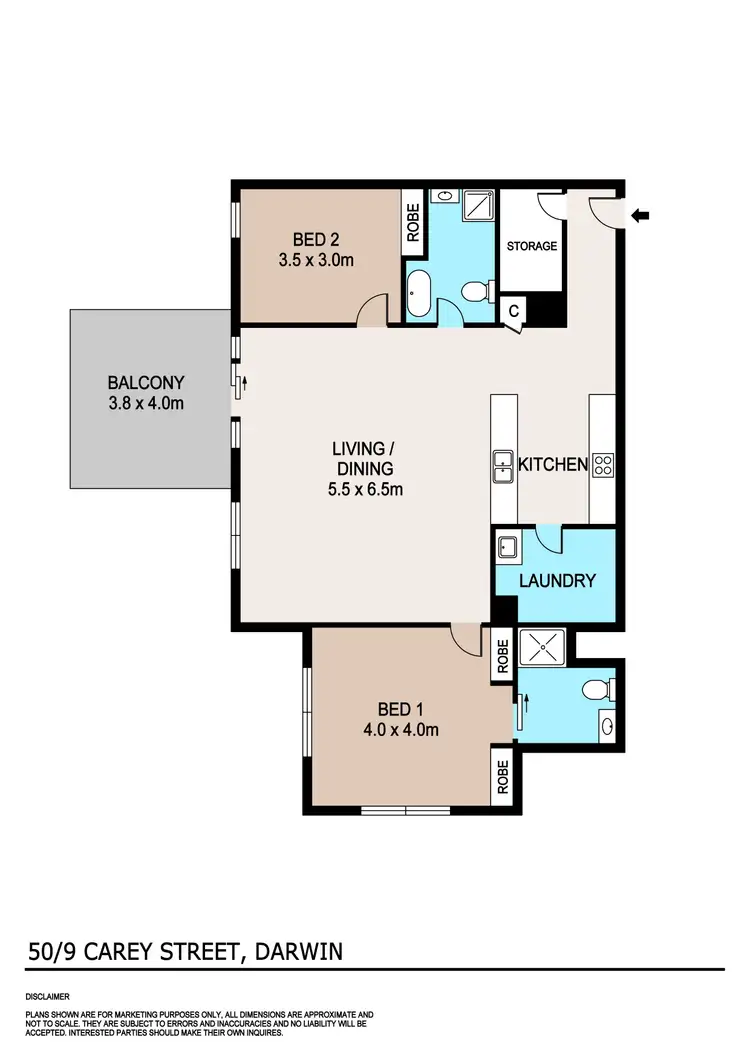 Floorplan of Homely apartment listing, 50/9 Carey Street, Darwin City NT 800