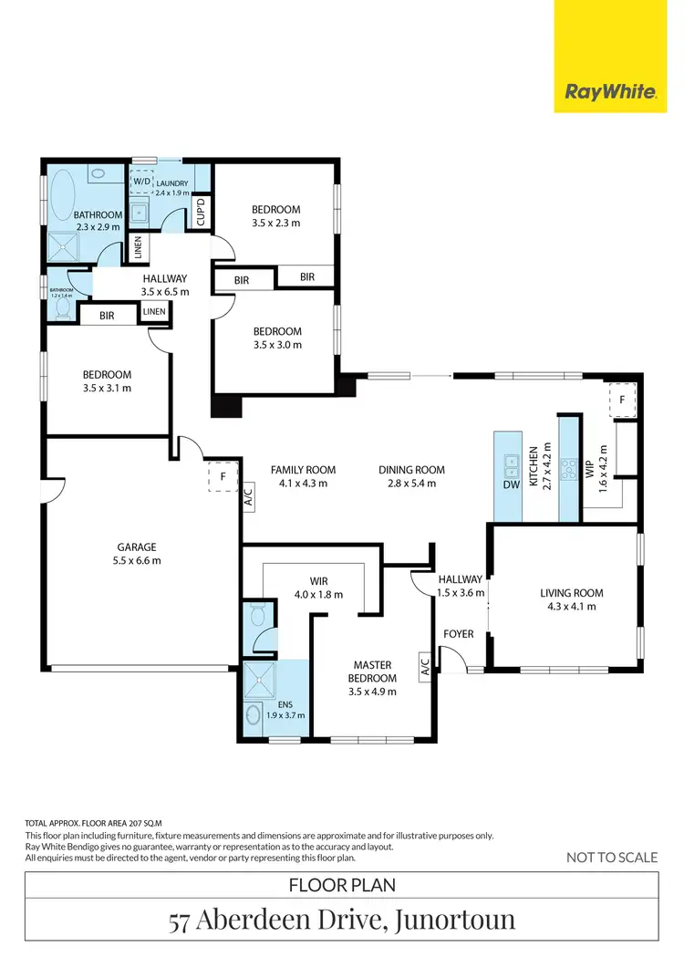 Floorplan of Homely house listing, 57 Aberdeen Drive, Junortoun VIC 3551