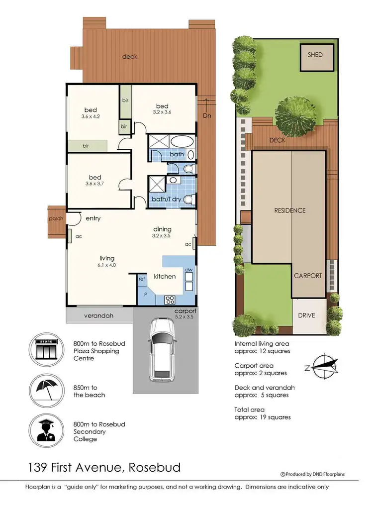 Floorplan of Homely house listing, 139 First Avenue, Rosebud VIC 3939