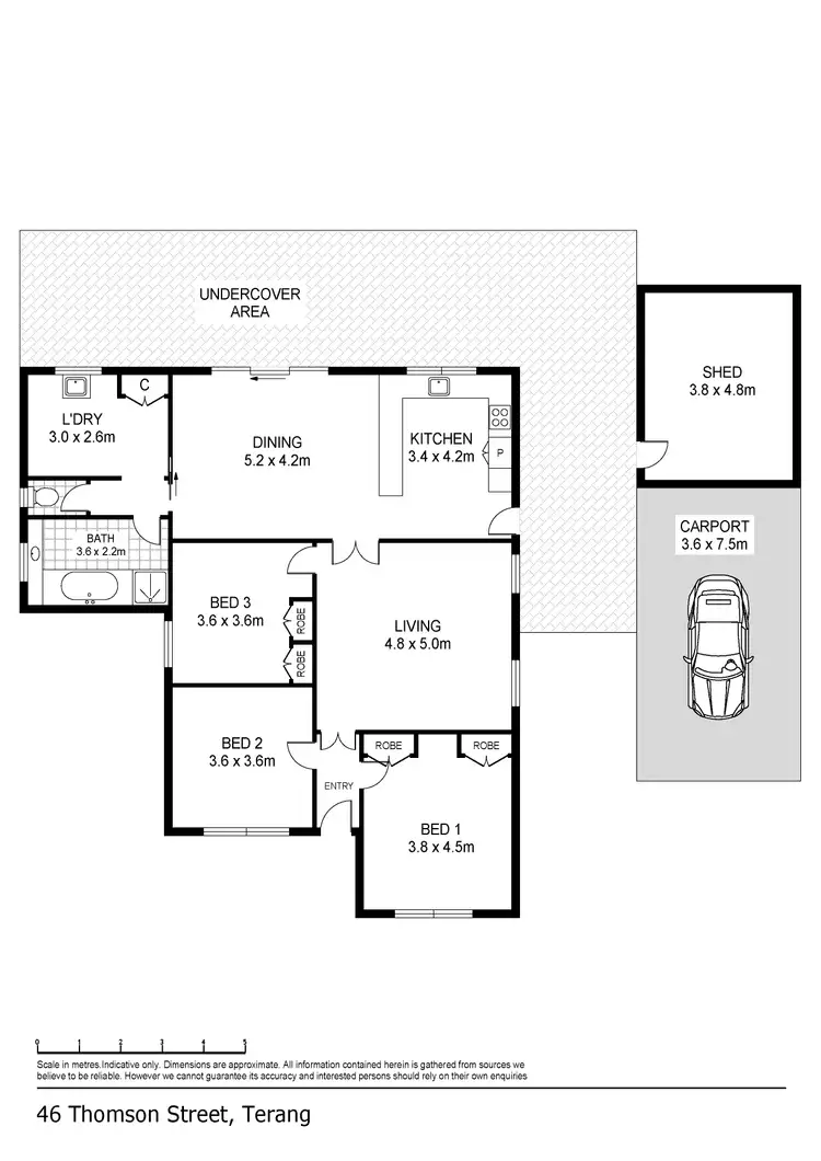 Floorplan of Homely house listing, 46 Thomson Street, Terang VIC 3264