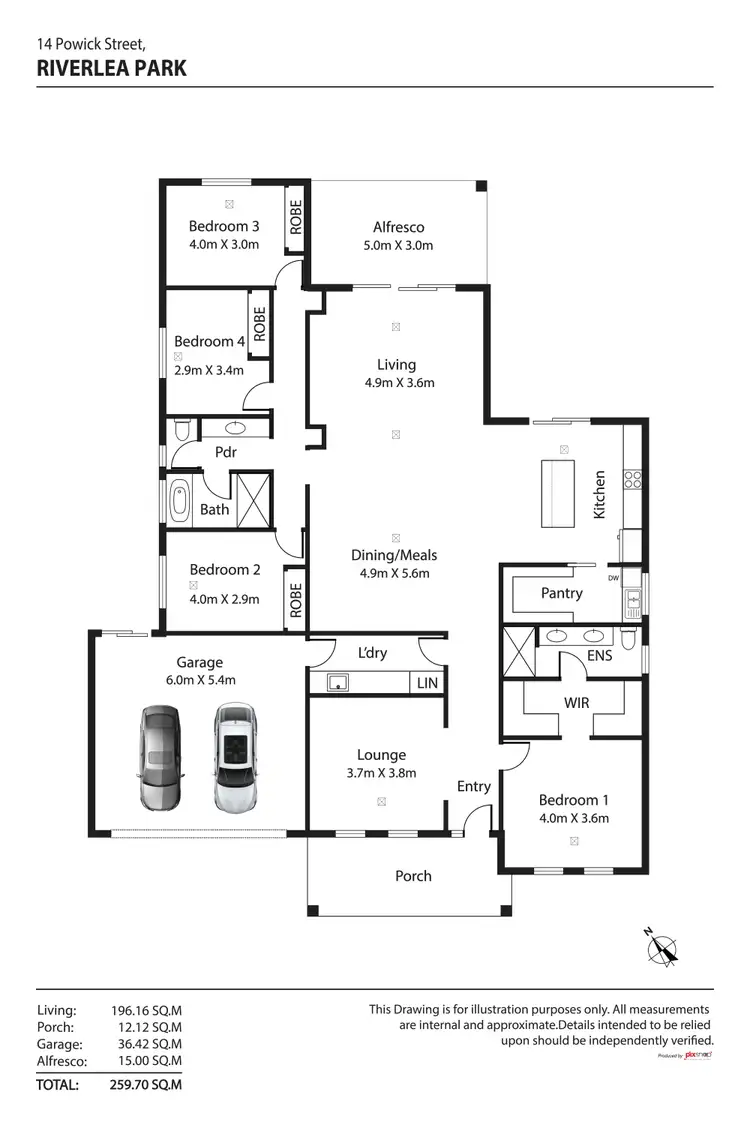 Floorplan of Homely house listing, 14 Powick Street, Riverlea Park SA 5120