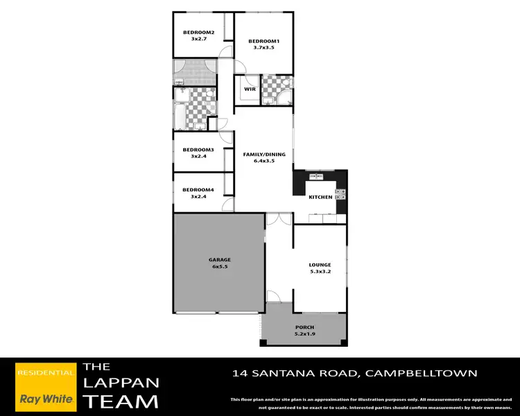 Floorplan of Homely house listing, 14 Santana Road, Campbelltown NSW 2560
