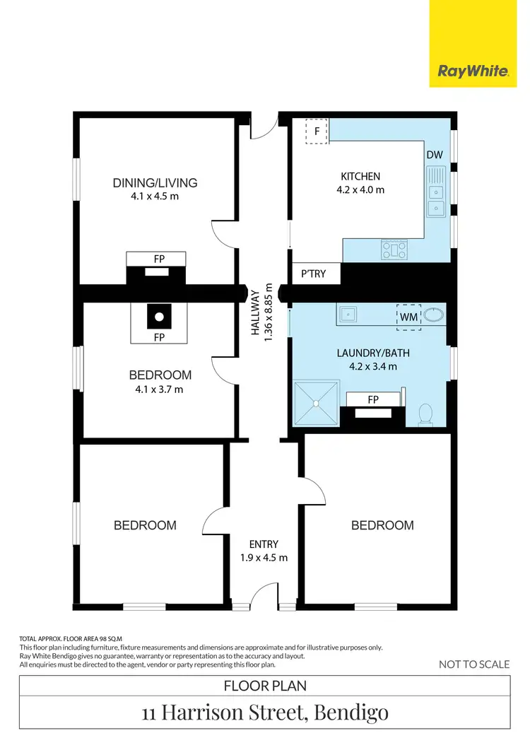 Floorplan of Homely house listing, 11 Harrison Street, Bendigo VIC 3550