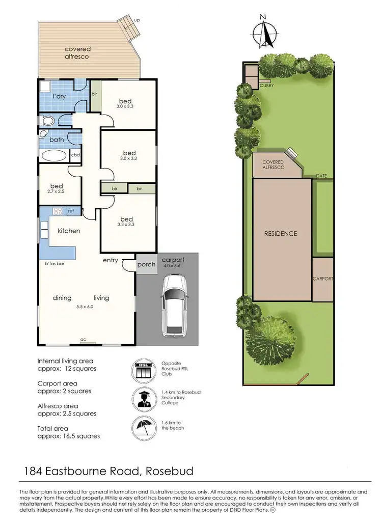 Floorplan of Homely house listing, 184 Eastbourne Road, Rosebud VIC 3939