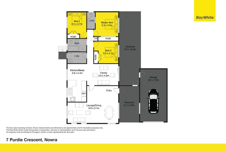 Floorplan of Homely house listing, 7 Purdie Crescent, Nowra NSW 2541
