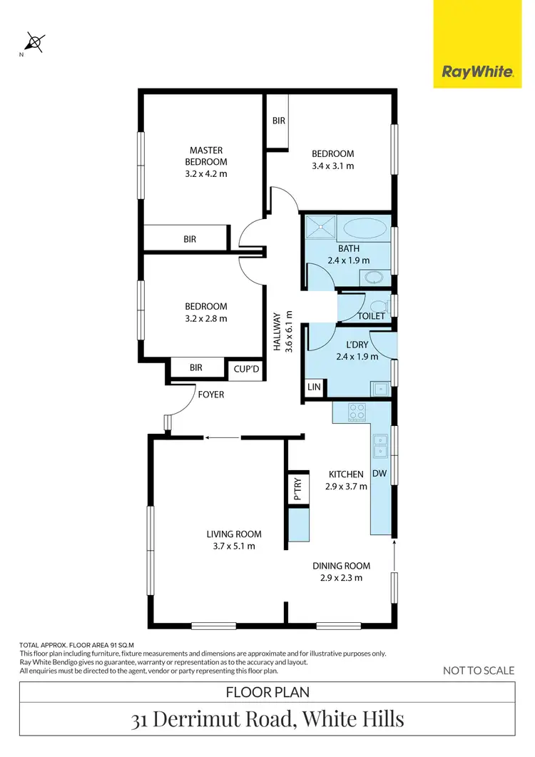 Floorplan of Homely house listing, 31 Derrimut Road, White Hills VIC 3550