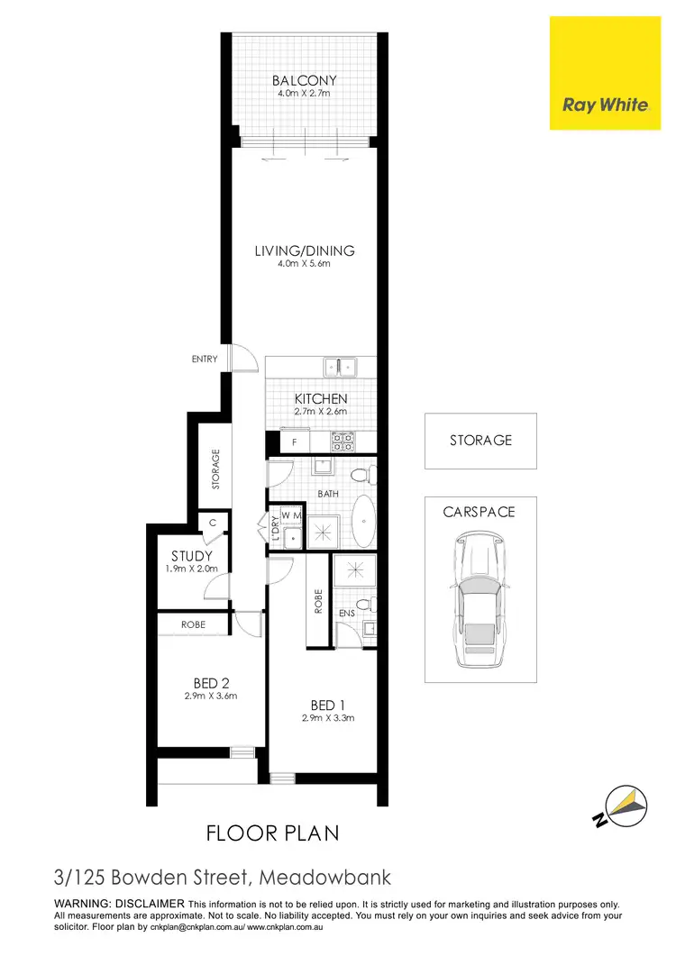 Floorplan of Homely apartment listing, 3/125 Bowden Street, Meadowbank NSW 2114