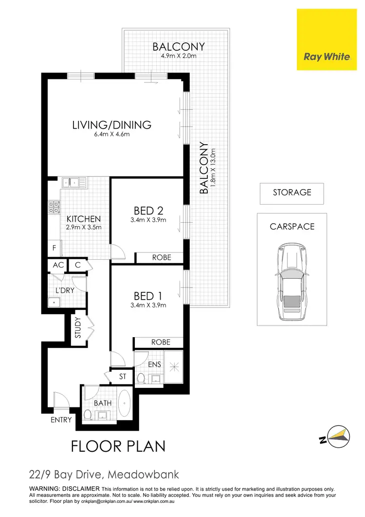 Floorplan of Homely apartment listing, 22/9 Bay Drive, Meadowbank NSW 2114