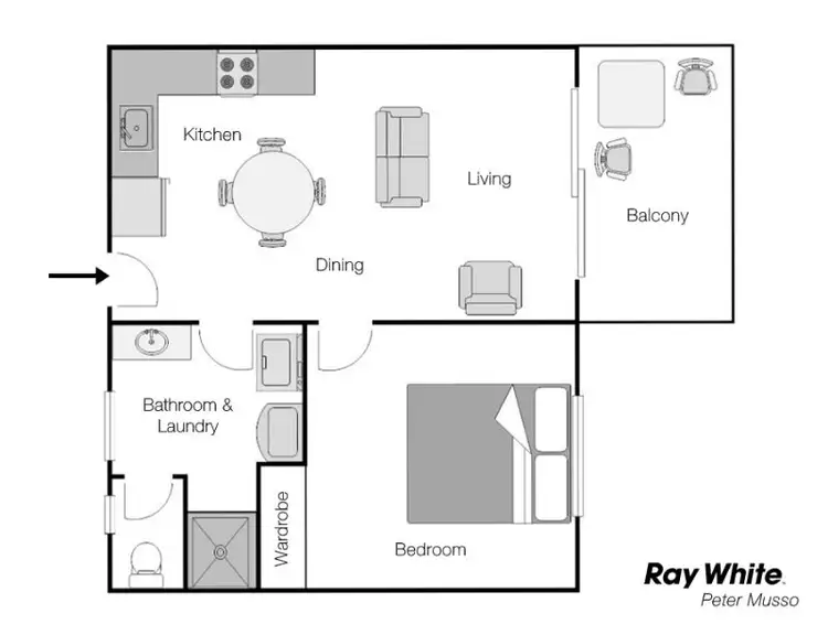 Floorplan of Homely unit listing, 14/71 Moore St, Trinity Beach QLD